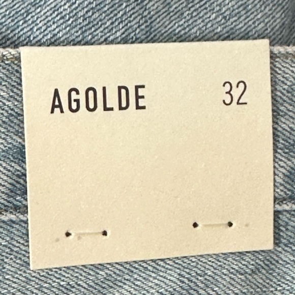 Agolde Criss Cross Upsized Jean 32 Suburbia New Denim Light Wash Button Fly NWT - Picture 9 of 9